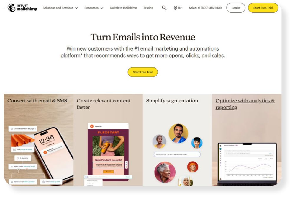 Mailchimp email marketing campaign for a landscaping company
